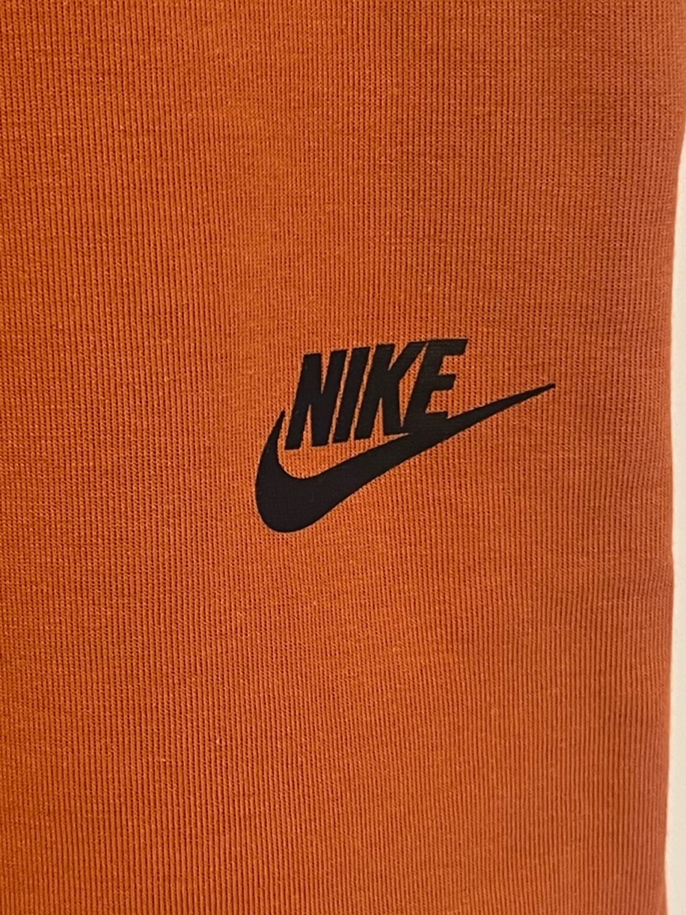 Nike Tech Fleece Orange Burnt Sunrise Drawstring Shorts Mens Sz Medium - Picture 5 of 15
